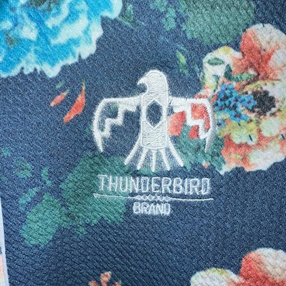 Thunderbird Floral Button-Down Shirt - Blue and Pink. Size: M Great Material TTS - Picture 2 of 5